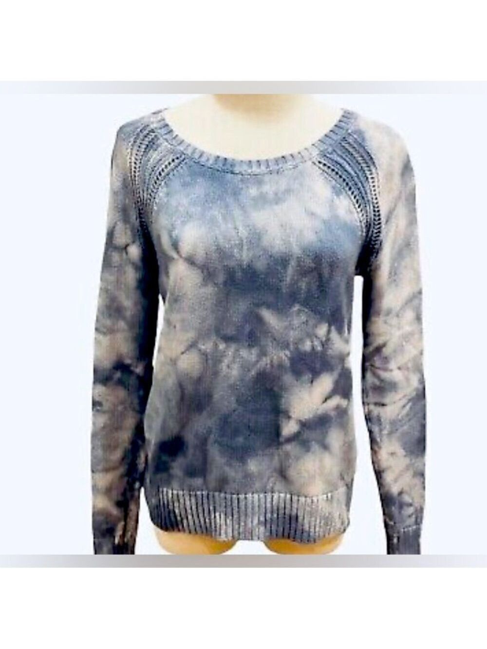 308.AE Tie Dye Sweater. Braid details.